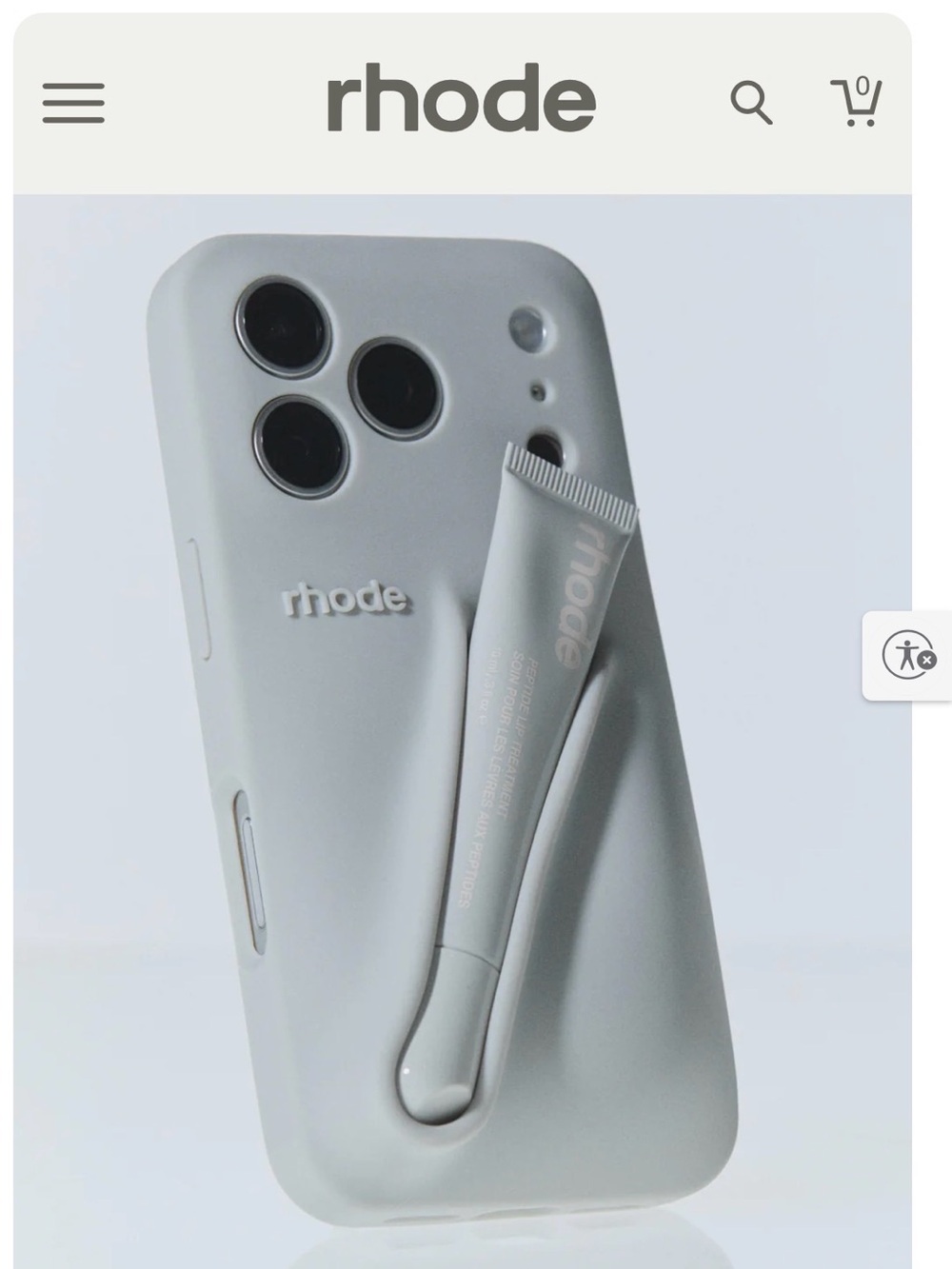 RHODE Gray Silicone iPhone 15  Case